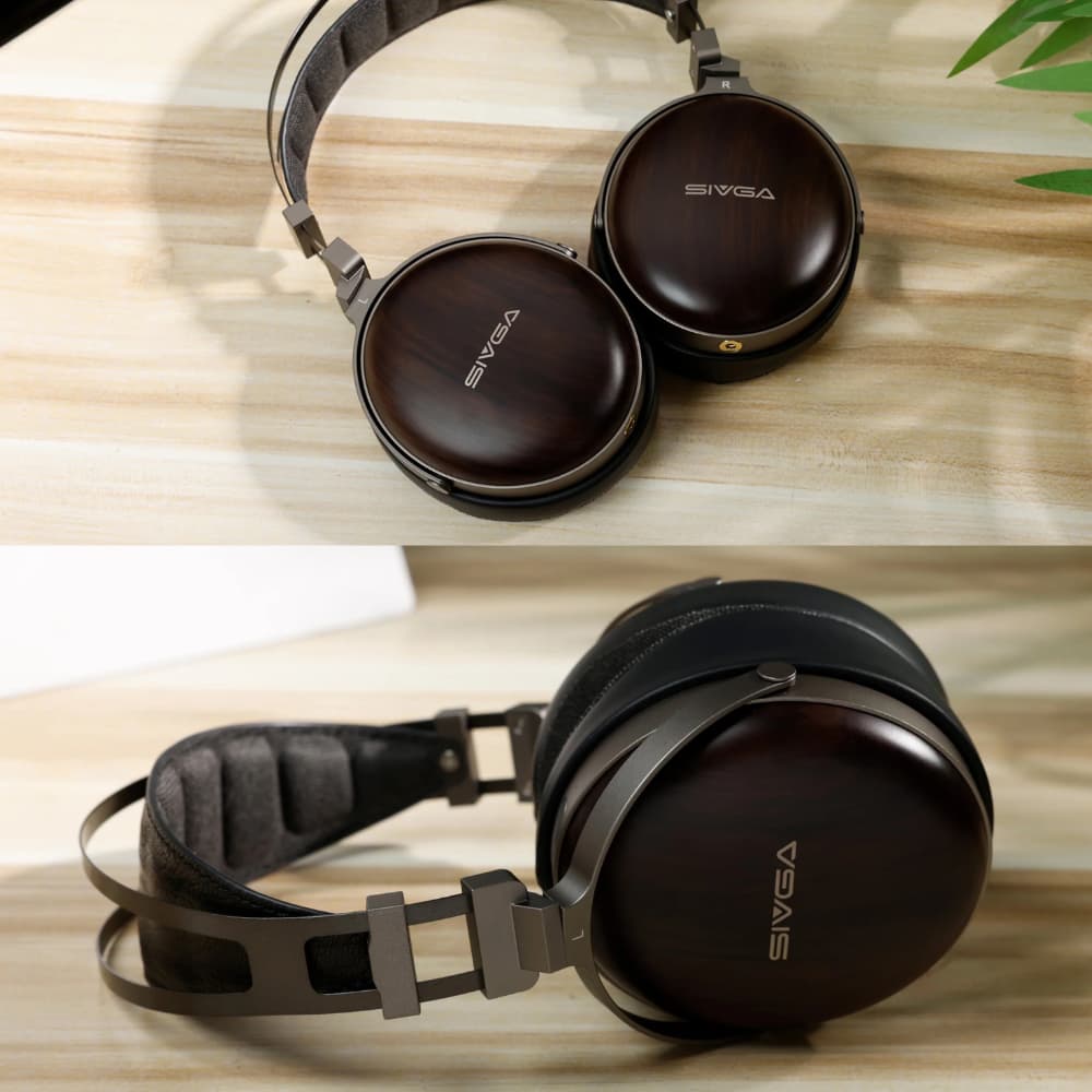 SIVGA PENG (鵬) ヘッドホン 木製ハウジング 密閉型 50mm ダイナミックドライバー LCP サファイア複合振動膜 有線 ケーブル着脱可能 4.4mm バランス