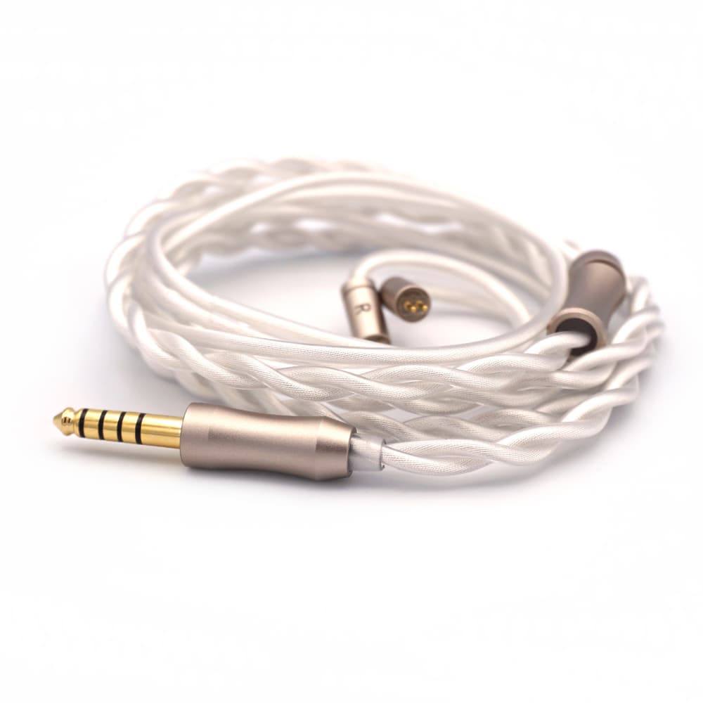 SIVGA SIV-QSPC 4.4mm イヤホン リケーブル 交換用 2PIN 0.78mm 銀メッキ 高純度無酸素銅線 リッツ網組