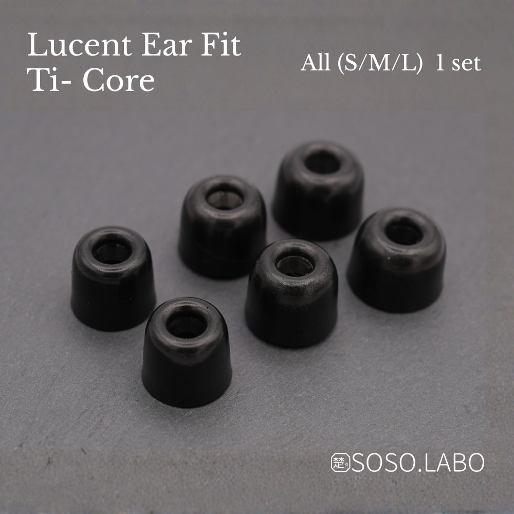 SOSO.LABO Lucent Ear Fit Ti-Core イヤーピース チタン合金コア ウレタンフォーム ハイブリッド