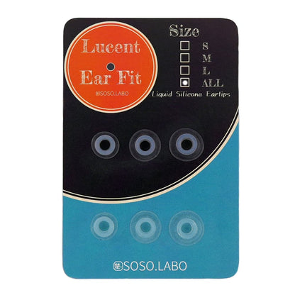 SOSO.LABO Lucent Ear Fit イヤーピース 高純度透明液体シリコン素材採用 ルーセントイヤーフィット イヤーチップ 低刺激 低圧迫 高遮音