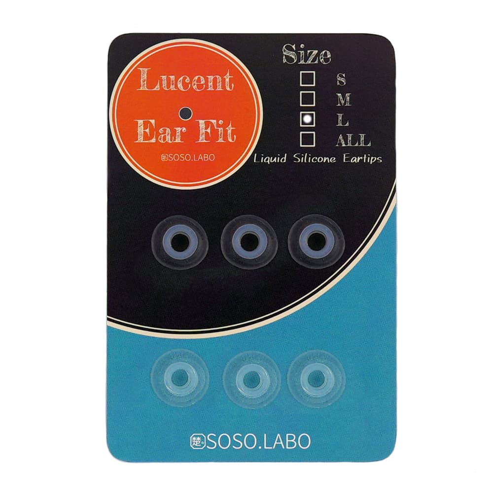 SOSO.LABO Lucent Ear Fit イヤーピース 高純度透明液体シリコン素材採用 ルーセントイヤーフィット イヤーチップ 低刺激 低圧迫 高遮音