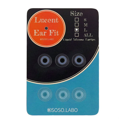 SOSO.LABO Lucent Ear Fit イヤーピース 高純度透明液体シリコン素材採用 ルーセントイヤーフィット イヤーチップ 低刺激 低圧迫 高遮音