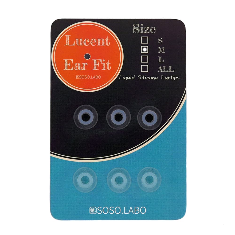 SOSO.LABO Lucent Ear Fit イヤーピース 高純度透明液体シリコン素材採用 ルーセントイヤーフィット イヤーチップ 低刺激 低圧迫 高遮音