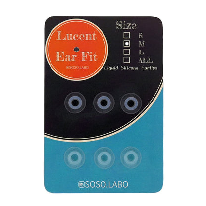 SOSO.LABO Lucent Ear Fit イヤーピース 高純度透明液体シリコン素材採用 ルーセントイヤーフィット イヤーチップ 低刺激 低圧迫 高遮音