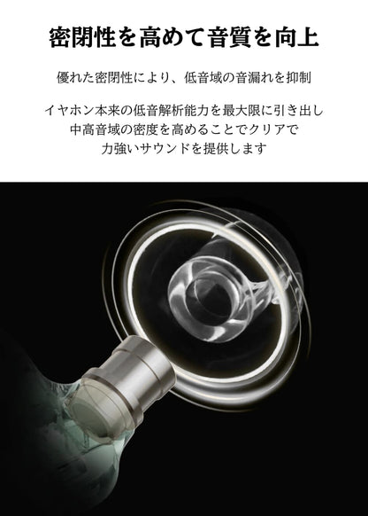 SOSO.LABO Lucent Ear Fit イヤーピース 高純度透明液体シリコン素材採用 ルーセントイヤーフィット イヤーチップ 低刺激 低圧迫 高遮音