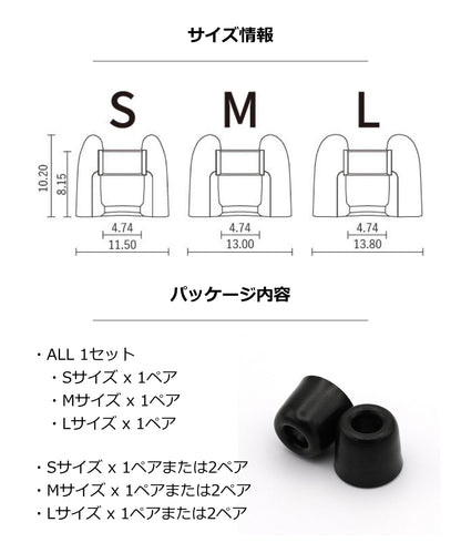 SOSO.LABO Lucent Ear Fit Ti-Core イヤーピース チタン合金コア ウレタンフォーム ハイブリッド