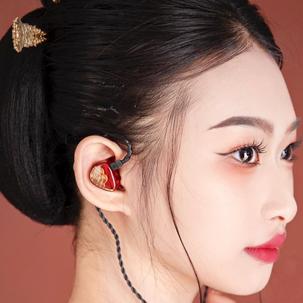 TANGZU Xuan Nv 九天玄女 2DD HiFi IEM HBBコラボ インイヤーモニターイヤホン 0.78mm 2PIN リケーブル可能