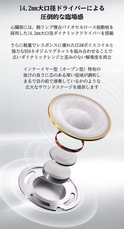 SIVGA M260 有線イヤホン インナーイヤー型 14.2mm大口径ドライバー MMCXリケーブル対応 アルミ合金筐体 レトロモダンデザイン 4N銀メッキOFCケーブル [3.5mm L字 / DAC内蔵USB-Cマイク選択可]
