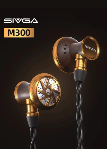 SIVGA M300 木製ハウジング インナーイヤー型 15.4mmダイナミックドライバー搭載 快適フィット