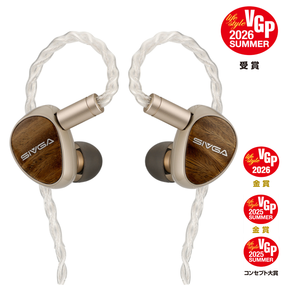 SIVGA Que UTG 鵲 IEM VGP2025 金賞 コンセプト大賞 インイヤーモニターイヤホン 高音質 HiFi 有線 耳掛け カナル型 ダイナミックドライバー 1DD ハイレゾ リケーブル可能 脱着式 0.78mm 2PIN