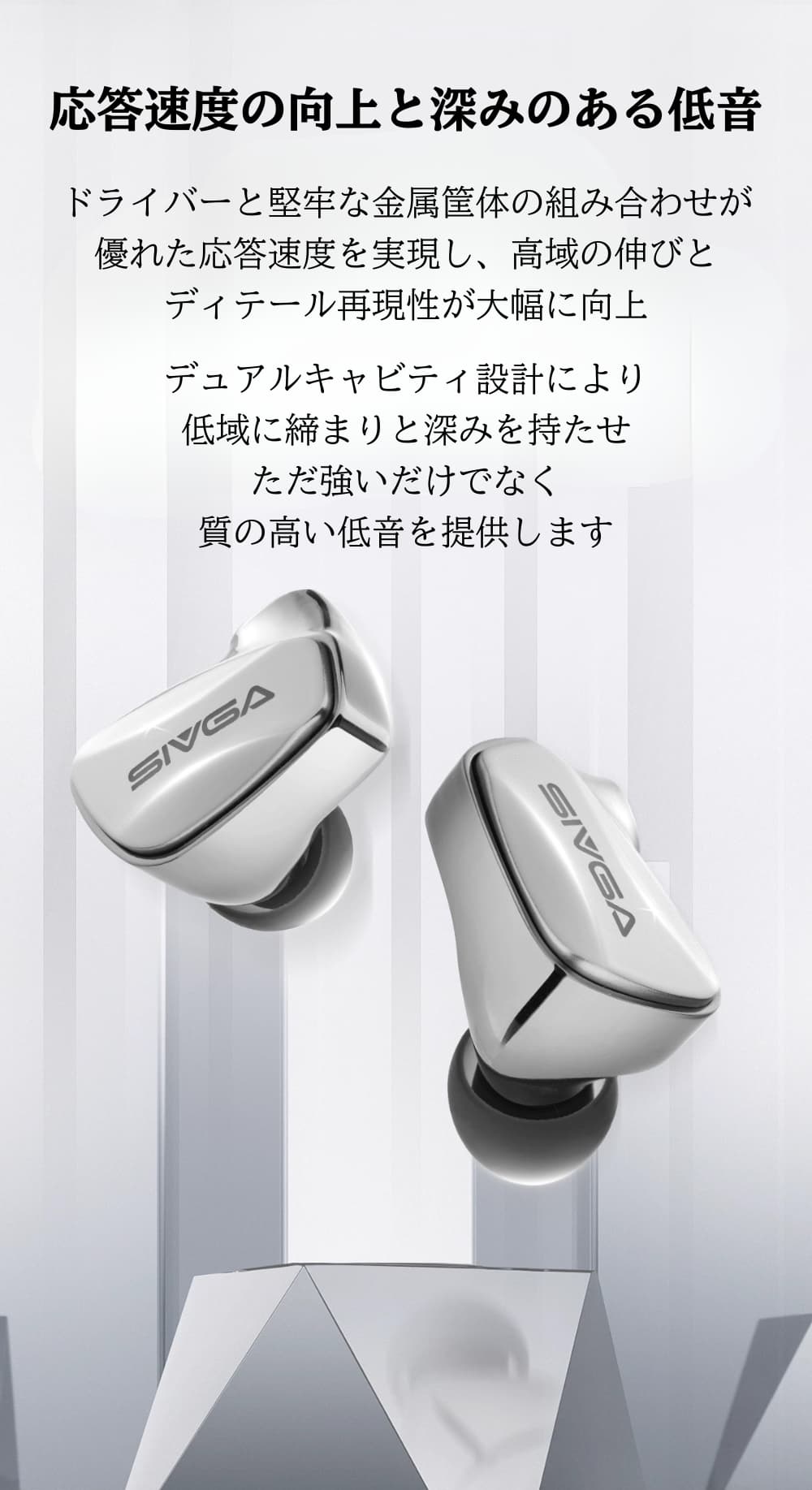 SIVGA SM100 IEM インイヤーモニターイヤホン ダイナミック型ドライバー 金属ハウジング 高音質 HiFi 有線 耳掛け カナル型 リケーブル可能 着脱式 2PIN