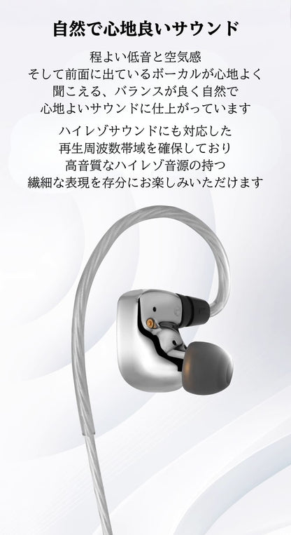 SIVGA SM100 IEM インイヤーモニターイヤホン ダイナミック型ドライバー 金属ハウジング 高音質 HiFi 有線 耳掛け カナル型 リケーブル可能 着脱式 2PIN