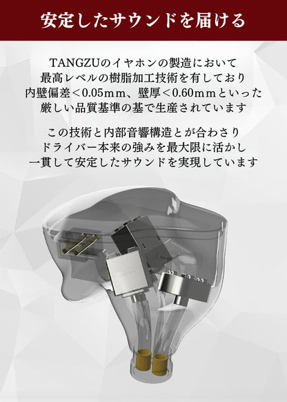 TANGZU NEZHA 哪吒 ハイブリッド 6BA+1EST インイヤーモニターイヤホン 4芯銀メッキ単結晶銅OCC リケーブル可能 脱着式 0.78mm 2PIN Q-IAOクロスオーバーテクノロジー